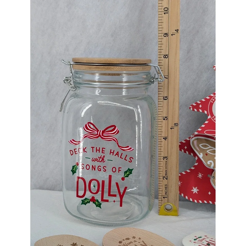 Dolly Parton Christmas Cookie Kitchenware Set Jar Spoons Spatula Cookie‎ Cutters